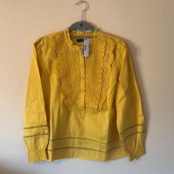 J. Crew Tops - ☀️SUMMER SALE☀️J. Crew Ruffle-neck eyelet top